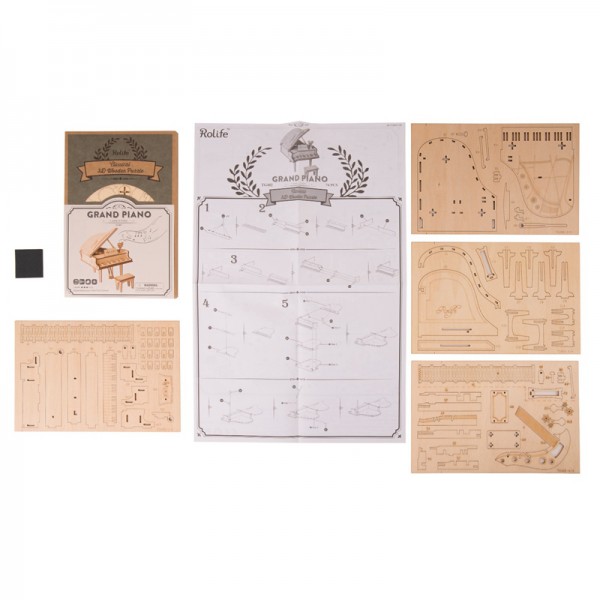 Robotime Rolife 3D Holzpuzzle Grand Piano Modell Nr. TG402