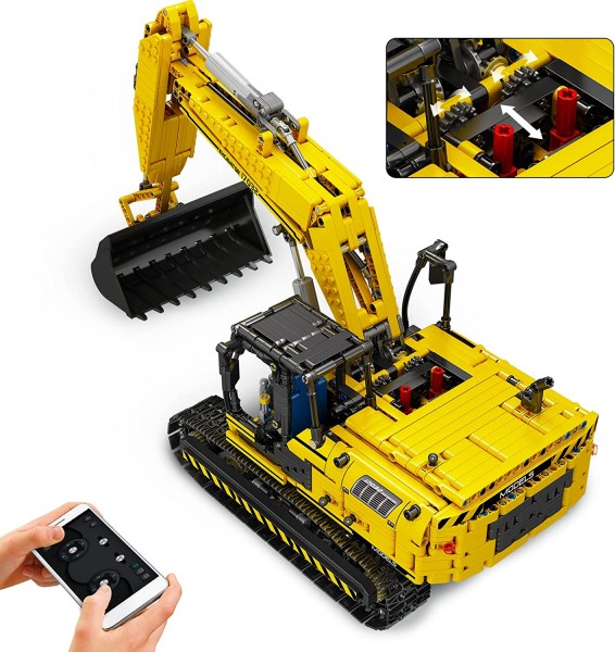 Mould King 17032 Technik Ferngesteuerter Raupenbagger Modell mit App Dual Control