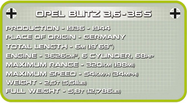 Cobi Opel Blitz 3,6-36 S Modell Nr. 2449A