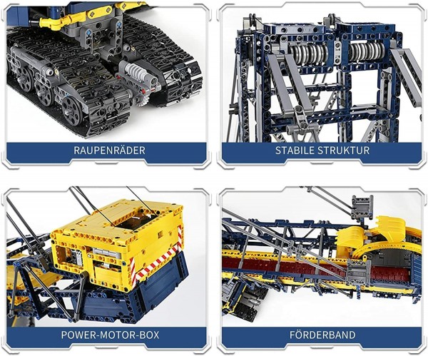 Mould King 17006 Technik Raupen Schaufelradbagger 4588 Teile