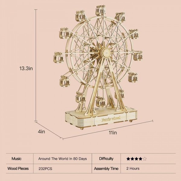 Robotime Rolife Ferris Wheel Riesenrad Spieluhr Modell Nr. TGN01