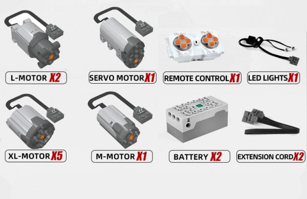 Offroad Wohnmobil Truck Klemmbaustein Bausatz mit Dual Fernbedienung + Power Pack LE-J907