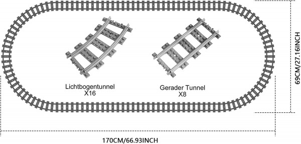 Mould King BR18 201 Deutscher Schellzug 12007 2348 Teile