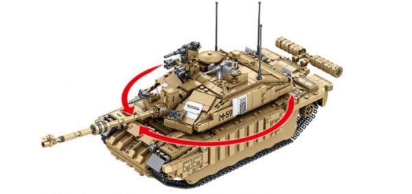 Panlos Brick Tank World Challenger II Modell Nr. 632008 1687 Teile