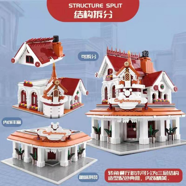 Mould King Kingland Paradise Corner Restaurant Modell Nr. 11003