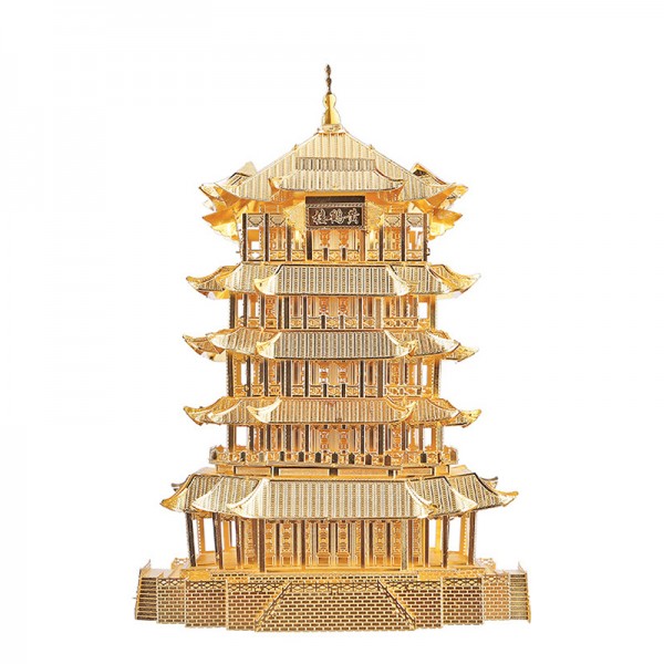 Piececool 3D Metallpuzzle Yellow Crane Tower Gold Version Modell Nr. HP039-G