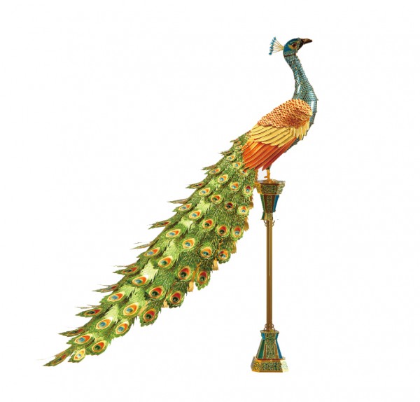Piececool 3D Metallpuzzle Colourful Peacock Modell Nr. P102-NGB