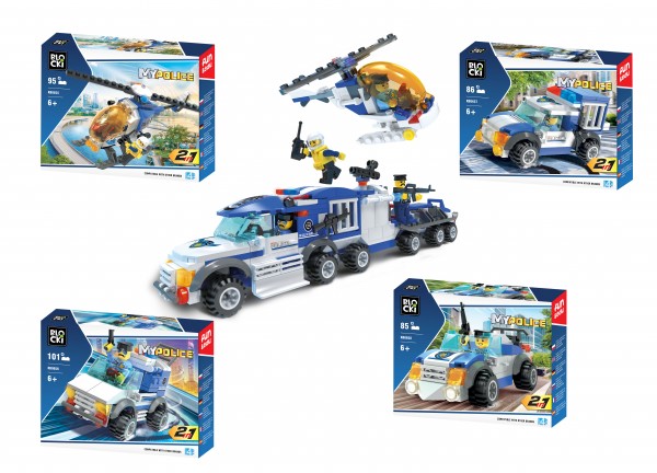 Blocki My Police 2in1 Set Modell Nr. KB0655 - KB0658