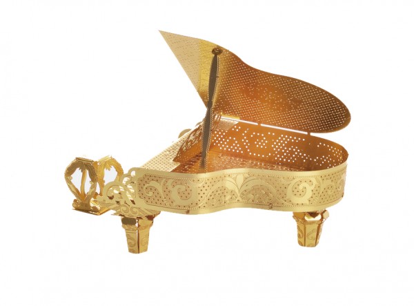 Piececolol 3D Metallpuzzle Grand Piano in Gold Modell Nr. P024-G