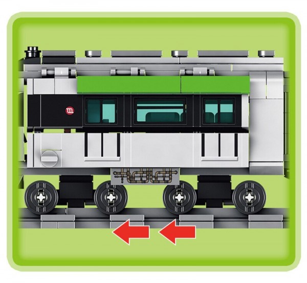 SEMBO BLOCK BJMTR Train/Zug mit Station Modell Nr. 201402
