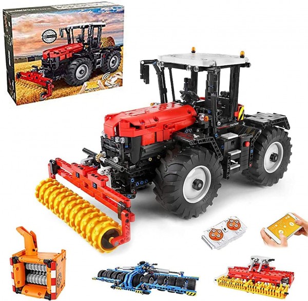 17020 Mould King Traktor mit 4 Motoren, 2716 Teile Technik Klemmbausteine 4-in-1