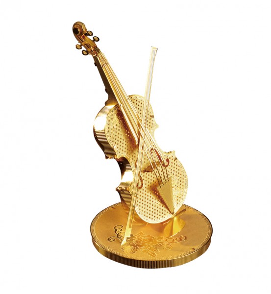 Piececool 3D Metallpuzzle Geige in Gold Modell Nr. P023-G