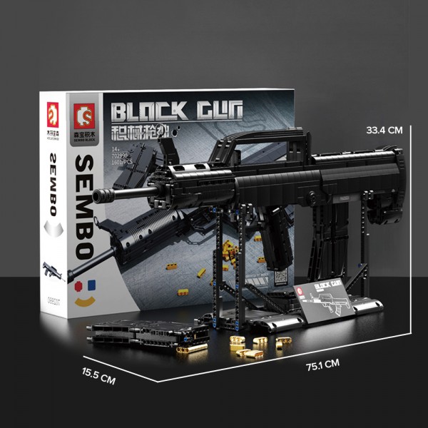 SEMBO BLOCK 702990 Sturmgewehr/ Bauset / Spielzeugset in OVP/