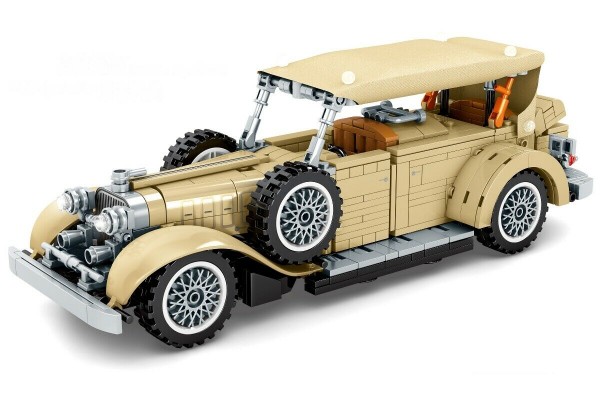 SEMBO BLOCK Oldtimer in Beige mit Pullback Motor Modell Nr. 701900
