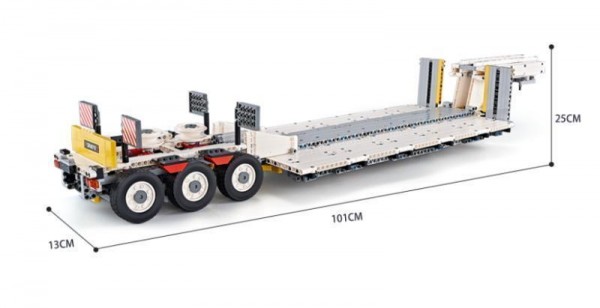 Happy Build Technik LKW Anhänger Tieflader mit Elektronik HAP-YC-GC006