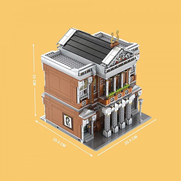 Mould 16032 Concert Hall , 2875 Teile Street View Serie Hausbau-Montagesatz, Beleuchtungsmodul