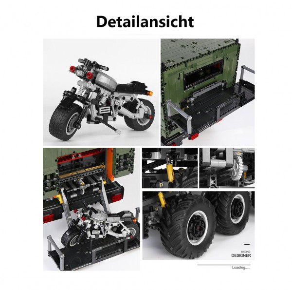 Offroad Wohnmobil Truck Klemmbaustein Bausatz mit Dual Fernbedienung + Power Pack LE-J907