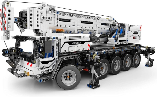 Mould King 17034 Technic Mobiler Schwerlastkran Kran, 2819 Teile, Doppelte Fernbedienung mit 4 Motor