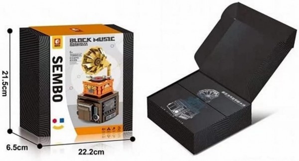 708601C Sembo – Grammophon Bluetooth-Lautsprecher aus Klemmbausteinen mit 253 Bauelementen. Kompatib