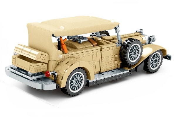 SEMBO BLOCK Oldtimer in Beige mit Pullback Motor Modell Nr. 701900