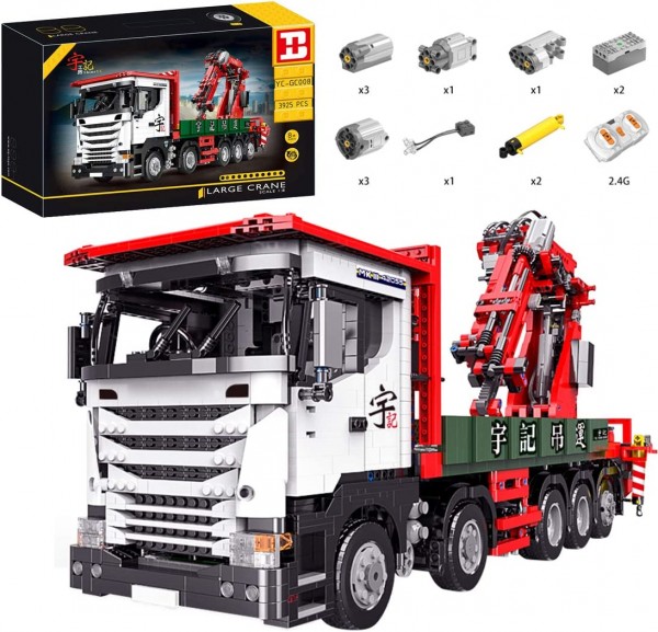 Happy Build YC-GC008 - Pneumatic Crane Truck - RC - 3.925 Teile