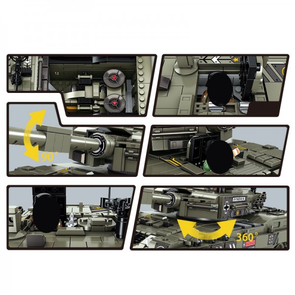 Panlos Brick Tank World Leopard 2 Modell Nr. 632003 1747 Teile