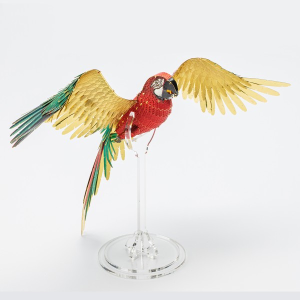 Piececool 3D Metallpuzzle Scarlet Macaw Modell Nr. P118-NBR