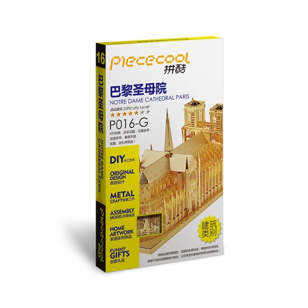 Piececool 3D Metallpuzzle Notre Dame Modell Nr. P016-G