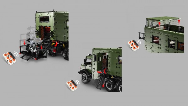 Offroad Wohnmobil Truck Klemmbaustein Bausatz mit Dual Fernbedienung + Power Pack LE-J907