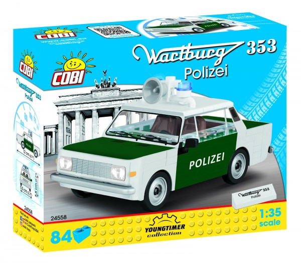 Youngtimer Collection Wartburg W353 Volkspolizei VoPo 1:35 mit 84 Bausteinen