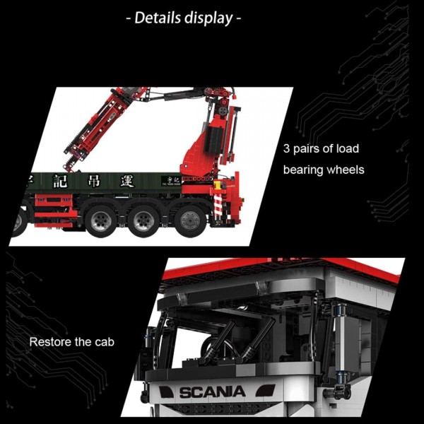 Happy Build YC-GC008 - Pneumatic Crane Truck - RC - 3.925 Teile