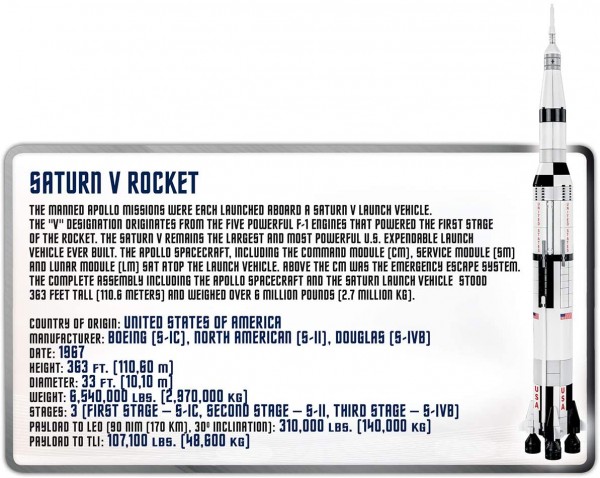 Cobi Smithsonian Saturn V Rocket Modell 21080