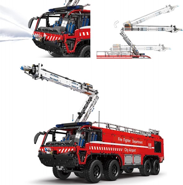 Mould King 19004 Technik Flughafen Löschfahrzeug Mit 13 Motoren, 6653 Teile, Technic, Kompatibel mi