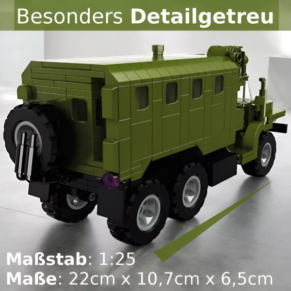 LKW Bundle Klemmbausteinset (UAZ Krankenwagen Kleinbus + URAL Expeditionsmobil + Kamaz LKW Tankwagen