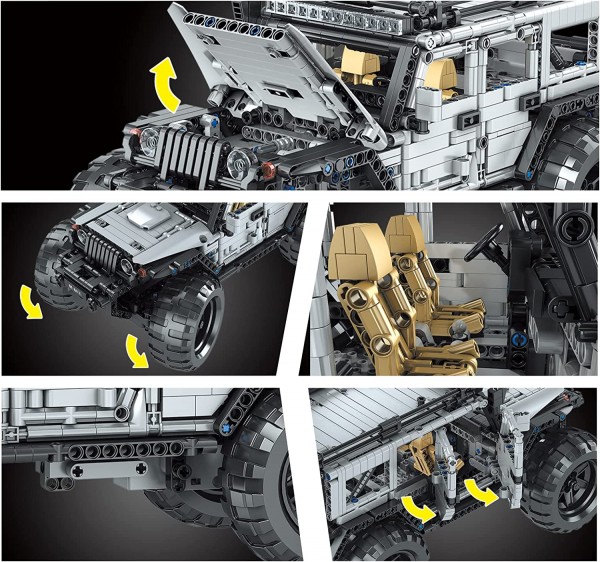 Mould king 15009 Technik Ferngesteuertes SUV Geländefahrzeug ModellBauset, 1288 Teile Off-Roader, Fe