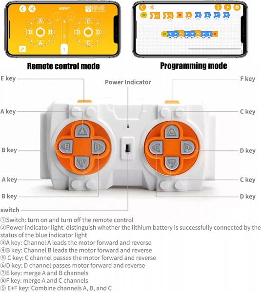 Mould King 17019 - Traktor gelb/schwarz RC