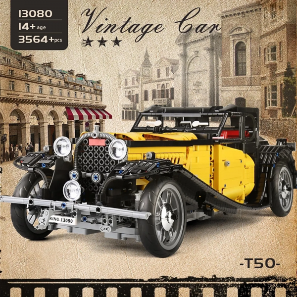 Mould King 13080 (statische Version) Oldtimer Bugatti 50T