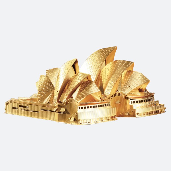 Piececool 3D Metallpuzzle Sydney Opera House Gold Version Modell Nr. P022-G