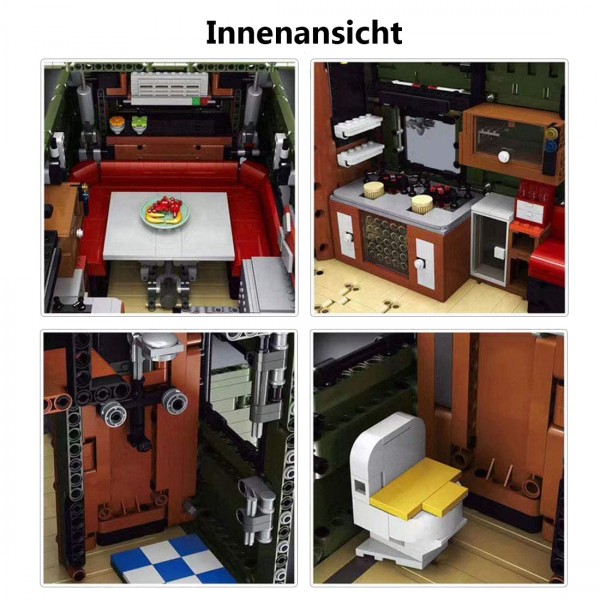 Offroad Wohnmobil Truck Klemmbaustein Bausatz mit Dual Fernbedienung + Power Pack LE-J907