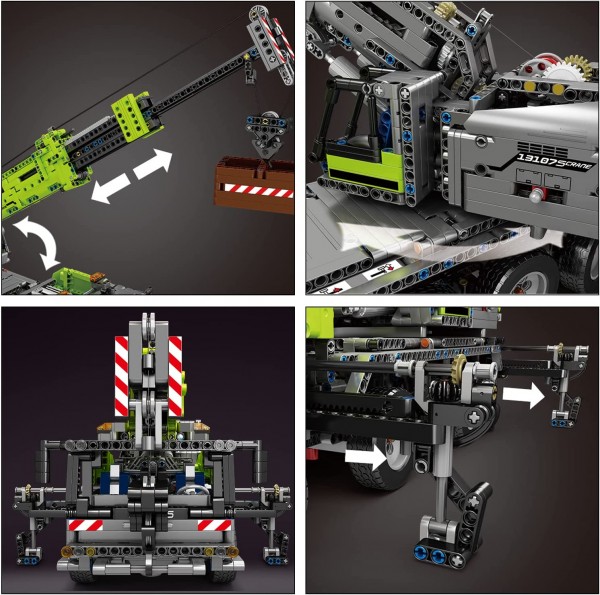 Mould King 17035 Technik Control+ Kran- Baufahrzeug