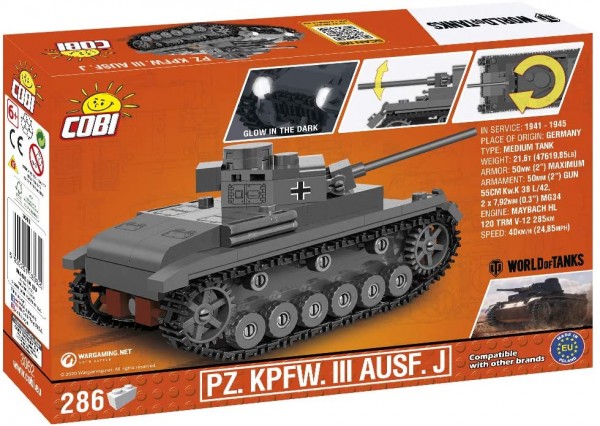 Cobi World of Tanks PZ. KPFW. III Ausf. J Modell Nr. 3062
