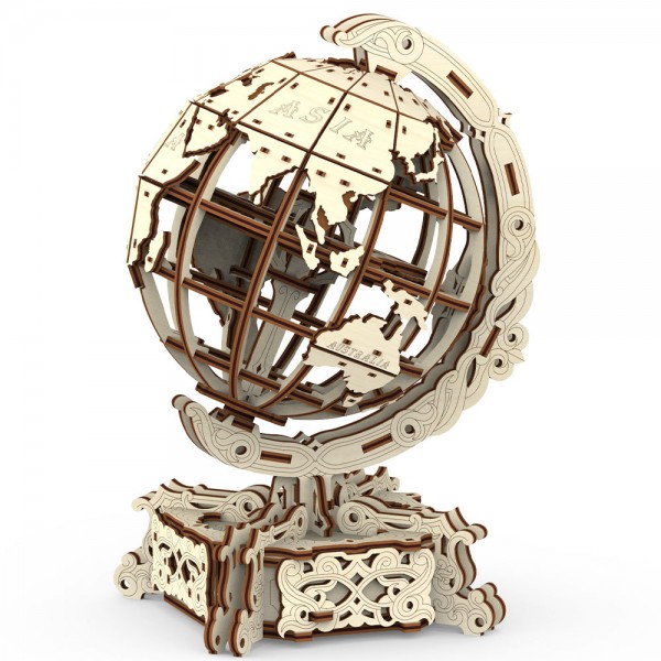 Wooden City 3D Holzpuzzle Globus mit Geheimfach Modell Nr. WR341