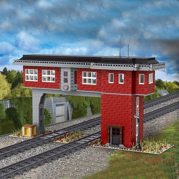 Mould king 12009 Zugbahn Signalturm World Railway Series Modellbausatz 1809 Teile