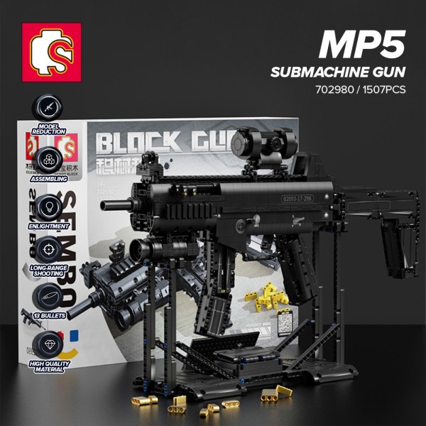 SEMBO BLOCK 702980 MP5 Gewehr/ Bauset / Spielzeugset in OVP/