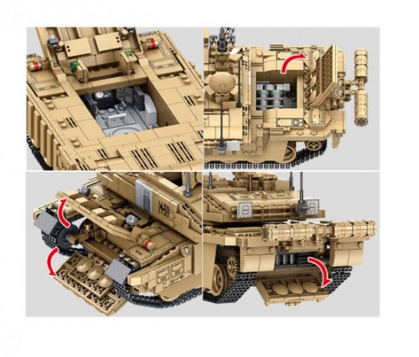 Panlos Brick Tank World Challenger II Modell Nr. 632008 1687 Teile