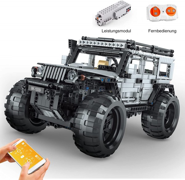 Mould king 15009 Technik Ferngesteuertes SUV Geländefahrzeug ModellBauset, 1288 Teile Off-Roader, Fe