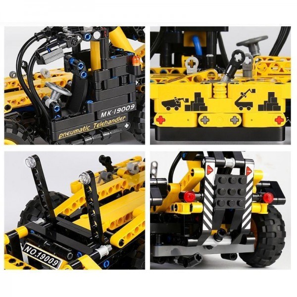 Mould King Pneumatischer Teleskop-Gabelstapler Modell Nr: 19009