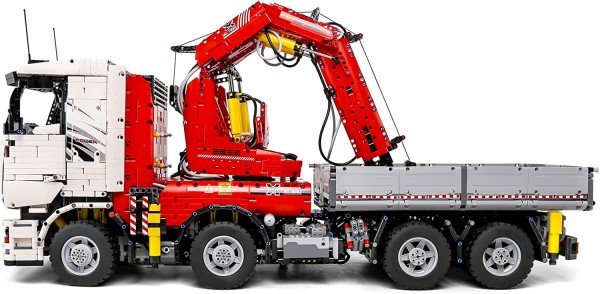 Mould King 19002 Technik Kran LKW Modell, 8238 Teile Technologie Pneumatischer Kranwagen, mit Fernbe