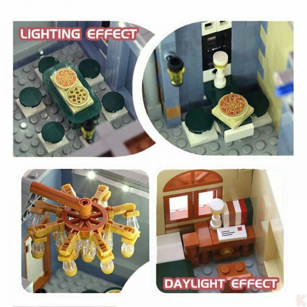 Mould King 16026 Tee Restaurant Bausteine Teile 3039