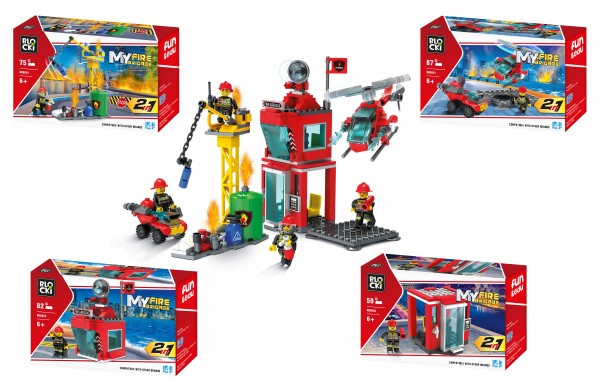 Blocki My Fire Brigade 2in1 Set Modell Nr. KB0851 - KB0854